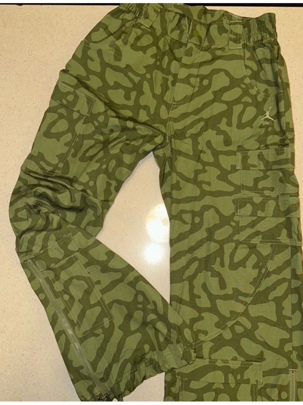 Jordan Olive Green Camo Cargo Track Pants